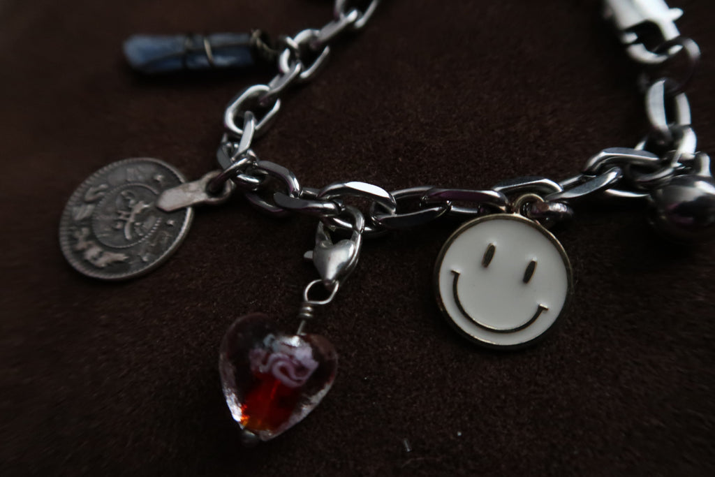 Sterling Silver Kyanite Charm Bracelet