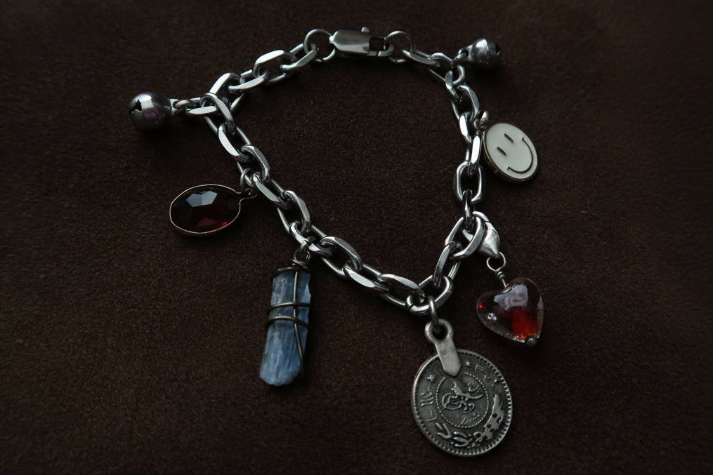 Sterling Silver Kyanite Charm Bracelet