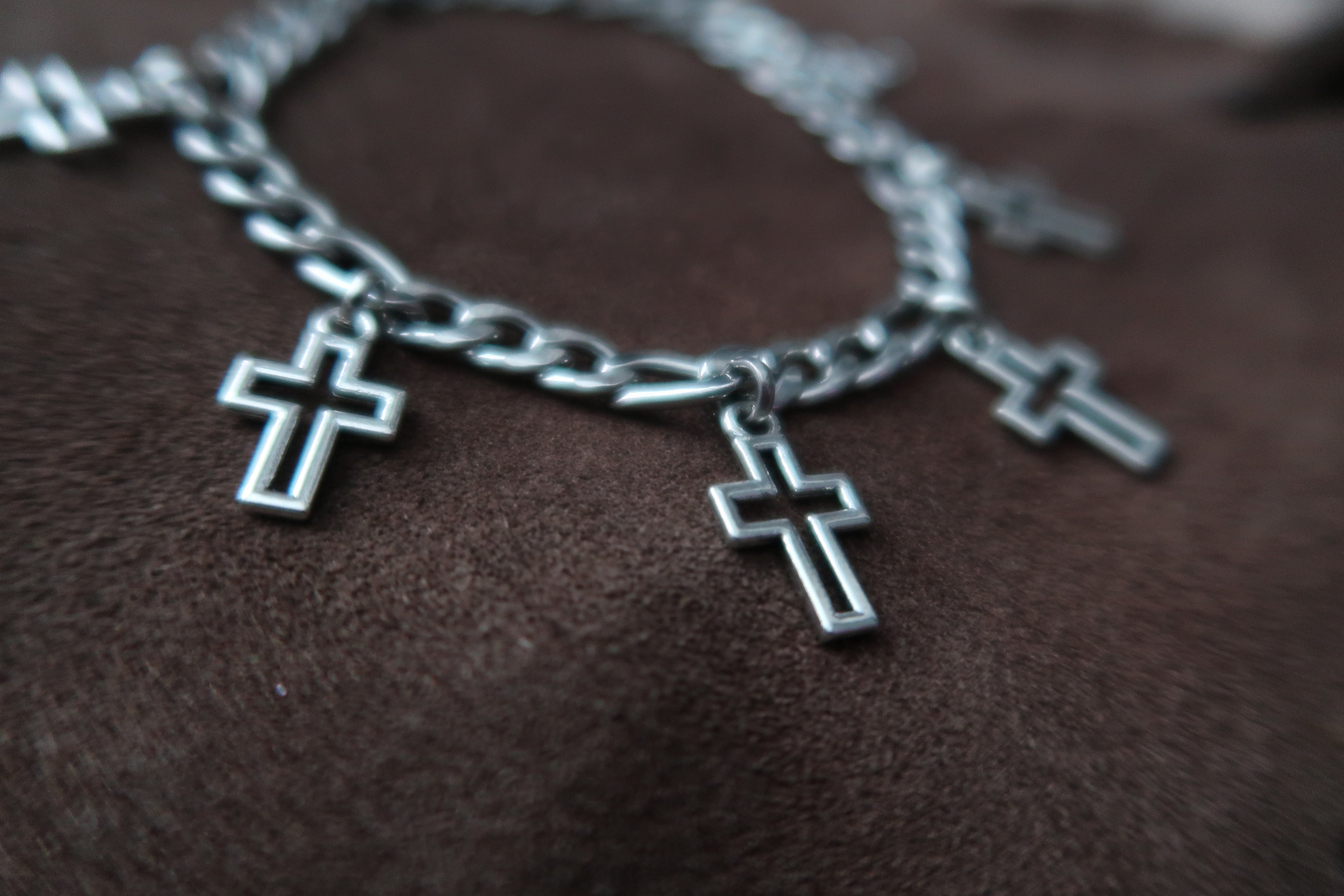 Sterling Silver Cross Bracelet