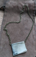 Natural Grey Slate Chained Necklace