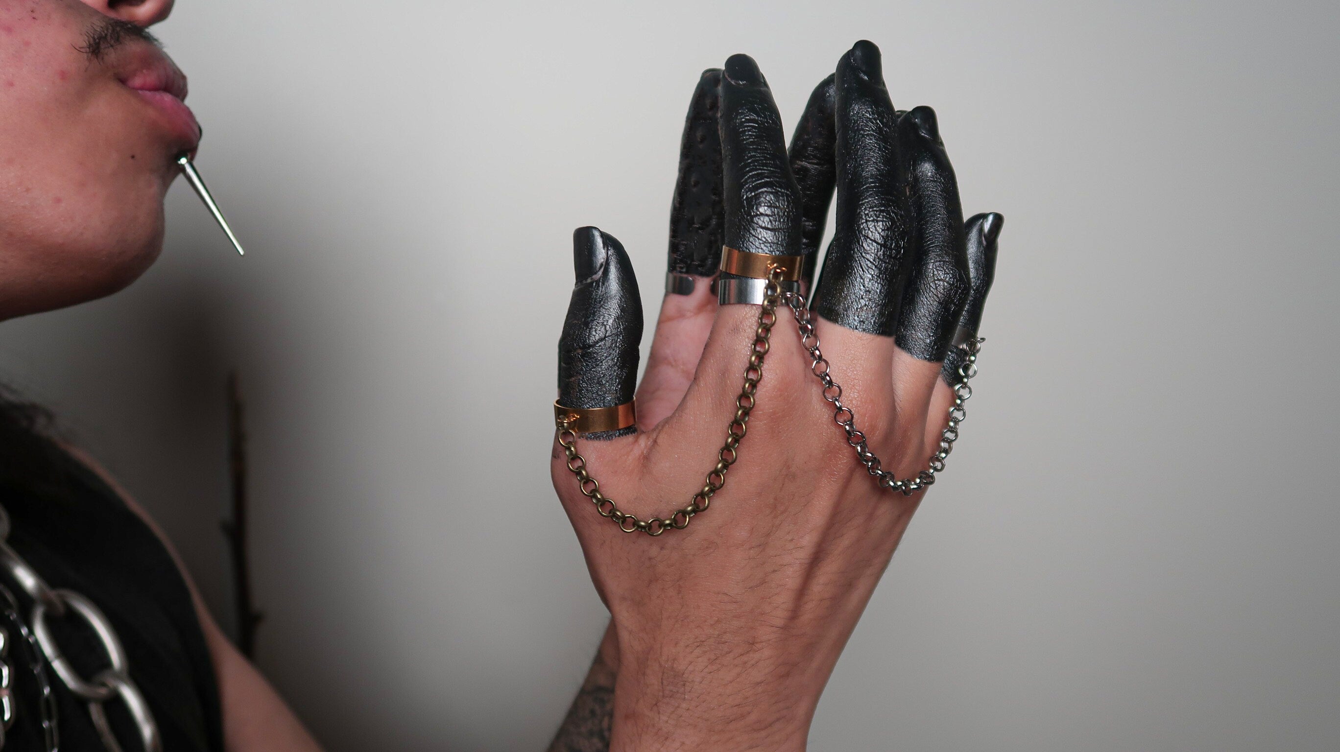 Chain Statement Rings: Adjustable Double Rings