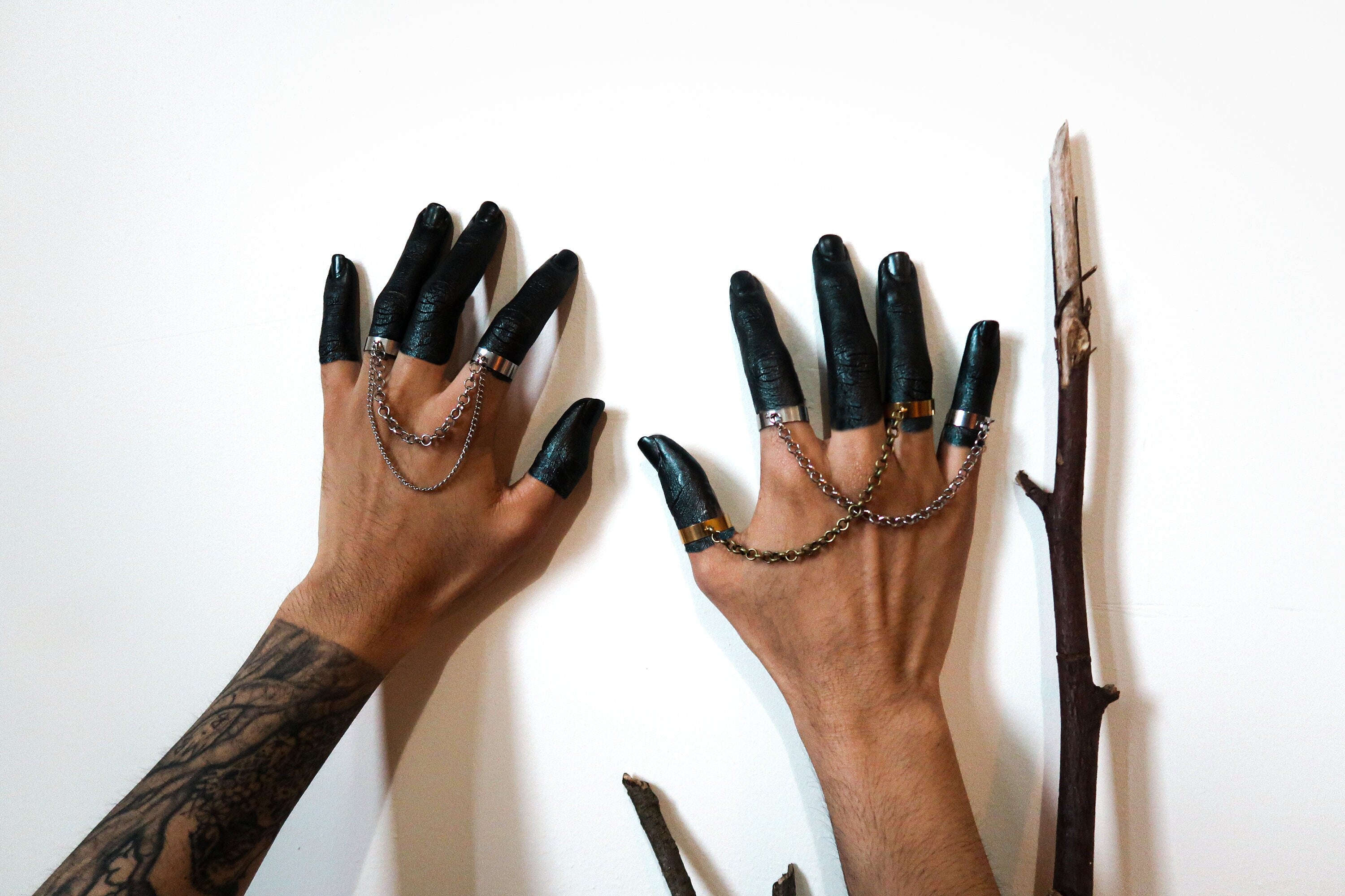 Chain Statement Rings: Adjustable Double Rings