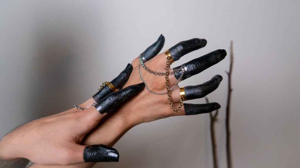Chain Statement Rings: Adjustable Double Rings