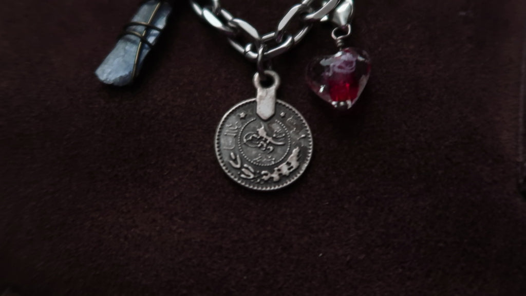 Sterling Silver Kyanite Charm Bracelet