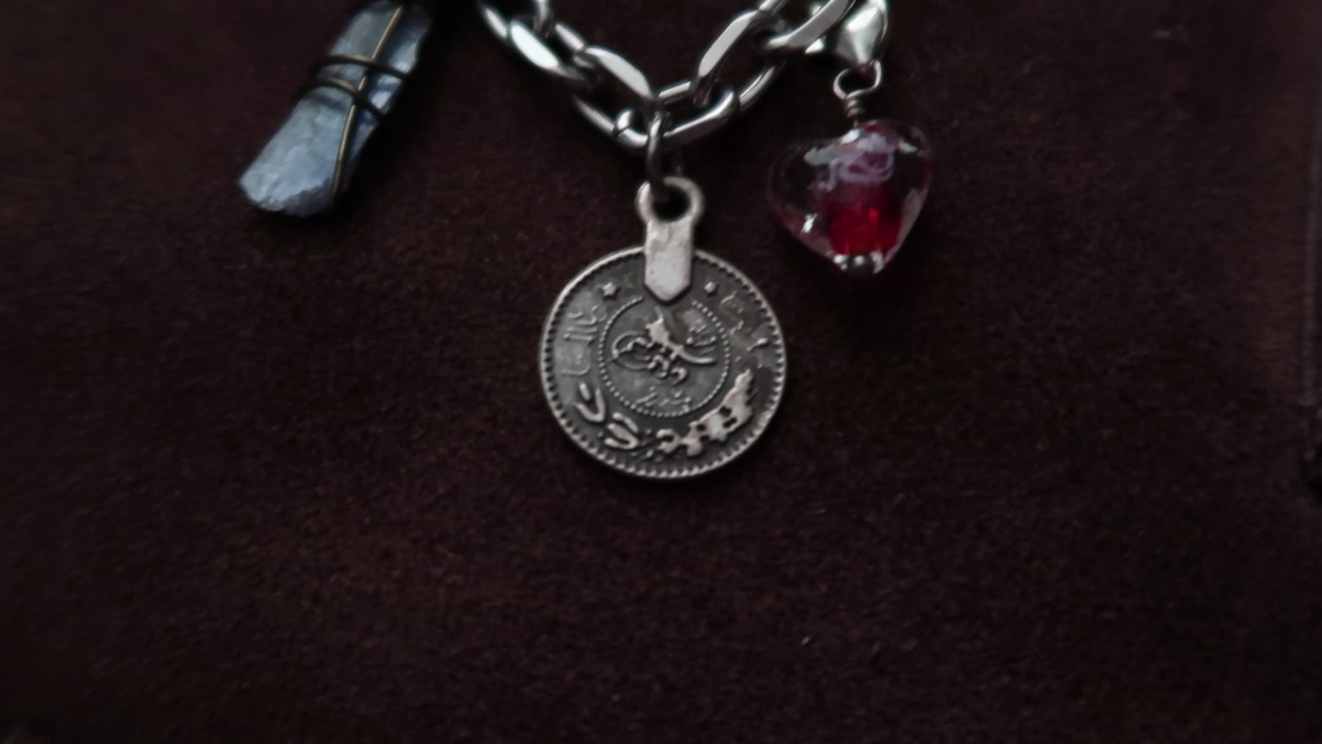 Sterling Silver Kyanite Charm Bracelet