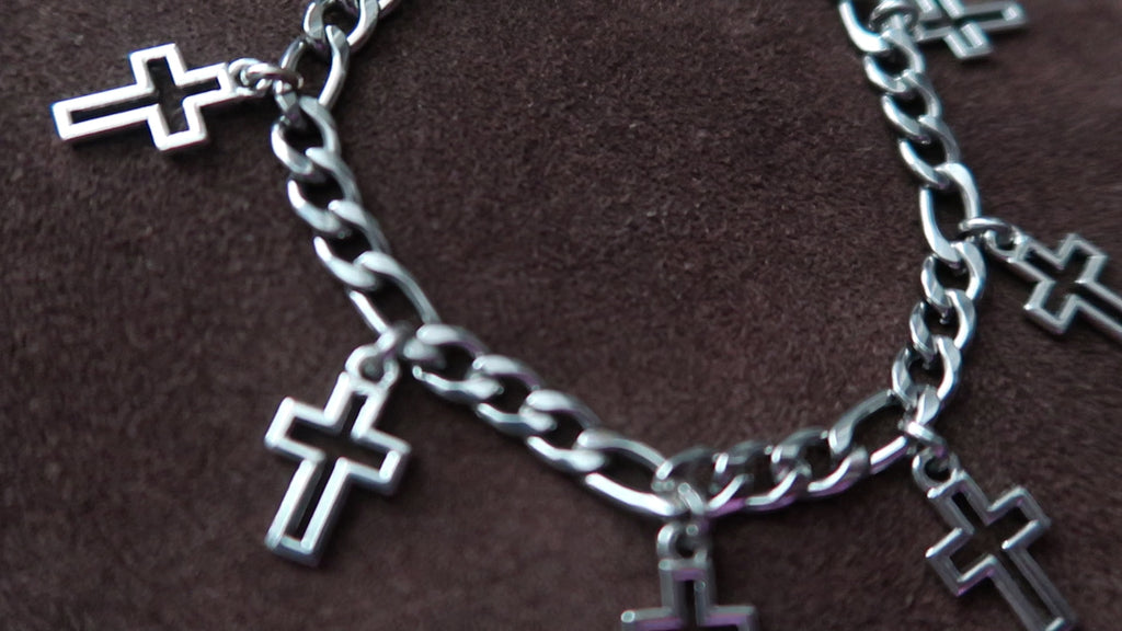 Sterling Silver Cross Bracelet